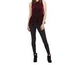 Sabel Burgundy Peplum Tank Small